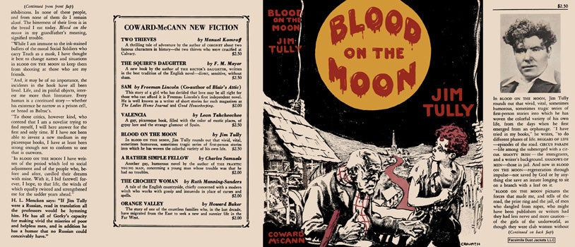 Item #50321 Blood on the Moon. Jim Tully