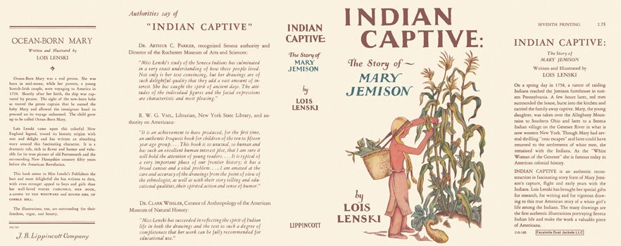 Item #50332 Indian Captive: The Story of Mary Jemison. Lois Lenski