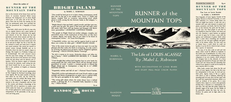 Item #50334 Runner of the Mountain Tops, The Life of Louis Agassiz. Mabel L. Robinson, Lynd Ward