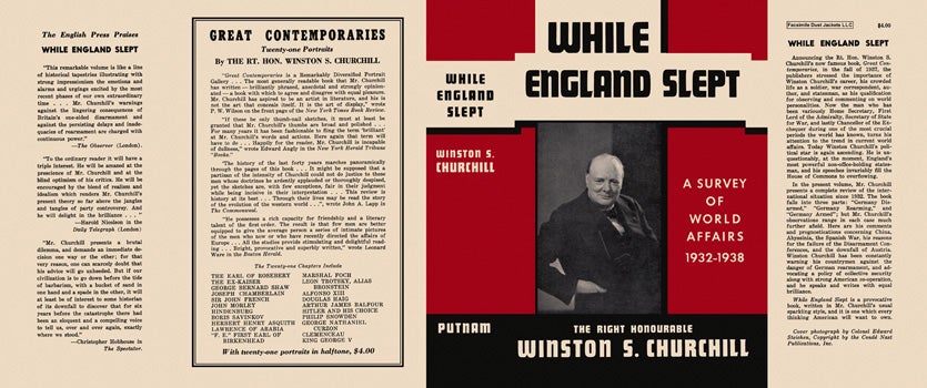 Item #50406 While England Slept. Winston S. Churchill