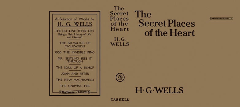 Item #5091 Secret Places of the Heart, The. H. G. Wells.