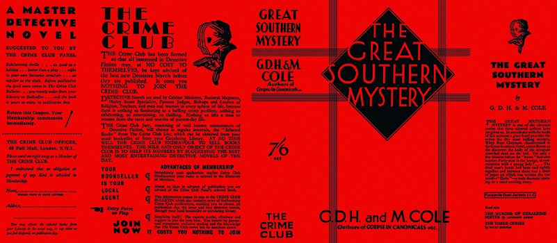 Item #50968 Great Southern Mystery, The. G. D. H. Cole, Margaret Cole.