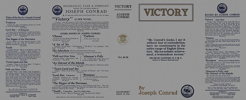 Item #51016 Victory. Joseph Conrad.