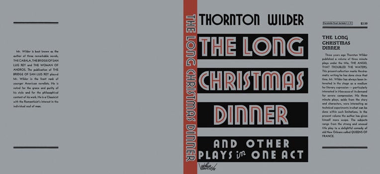 Item #5128 Long Christmas Dinner and Other Plays in One Act, The. Thornton Wilder