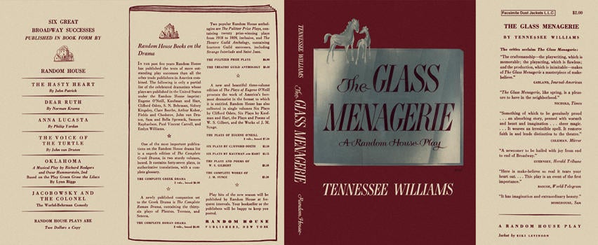 Item #5134 Glass Menagerie, A Random House Play, The. Tennessee Williams