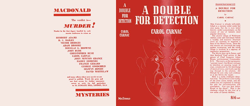 Item #51466 Double for Detection, A. Carol Carnac