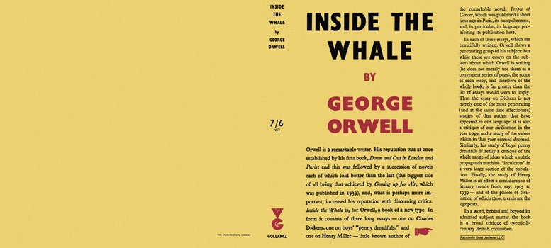 Item #51477 Inside the Whale. George Orwell
