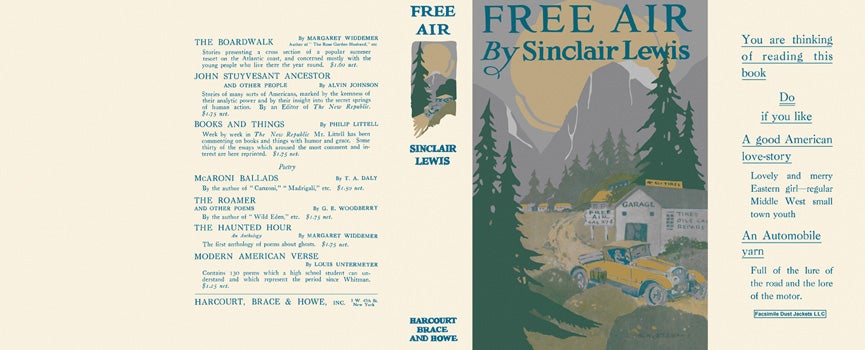 Item #51490 Free Air. Sinclair Lewis
