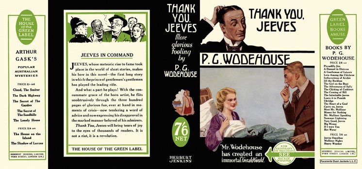 Item #51603 Thank You, Jeeves. P. G. Wodehouse