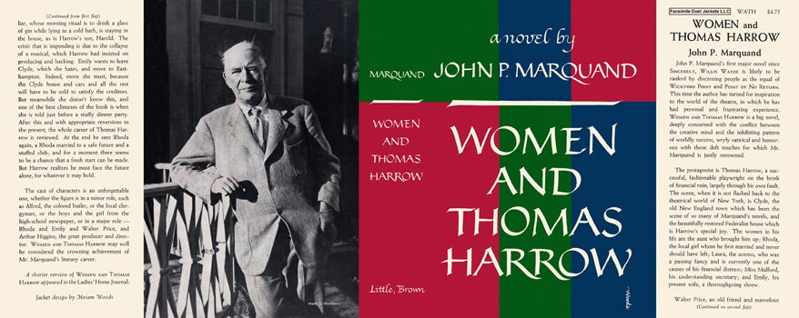 Item #51605 Women and Thomas Harrow. John P. Marquand