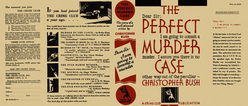 Item #524 Perfect Murder Case, The. Christopher Bush