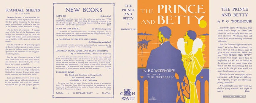 Item #5247 Prince and Betty, The. P. G. Wodehouse