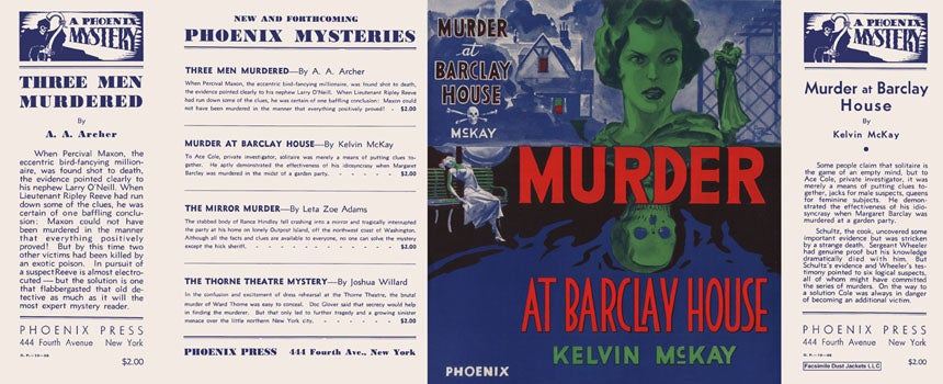Item #52477 Murder at Barclay House. Kelvin McKay.