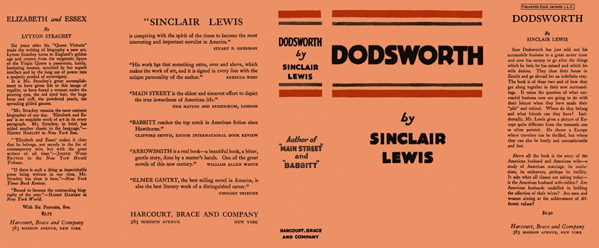 Item #52509 Dodsworth. Sinclair Lewis