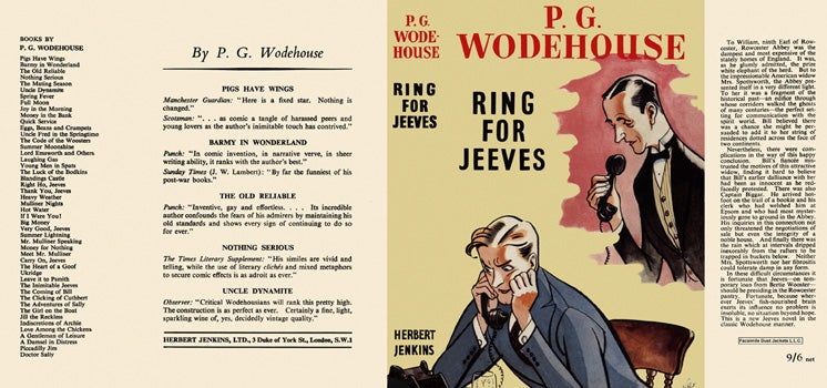 Item #5255 Ring for Jeeves. P. G. Wodehouse.