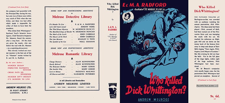 Item #52695 Who Killed Dick Whittington? E. Radford, M. A. Radford