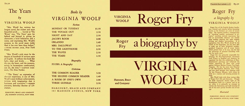 Item #5307 Roger Fry, A Biography. Virginia Woolf