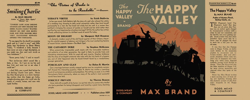 Item #5340 Happy Valley, The. Max Brand