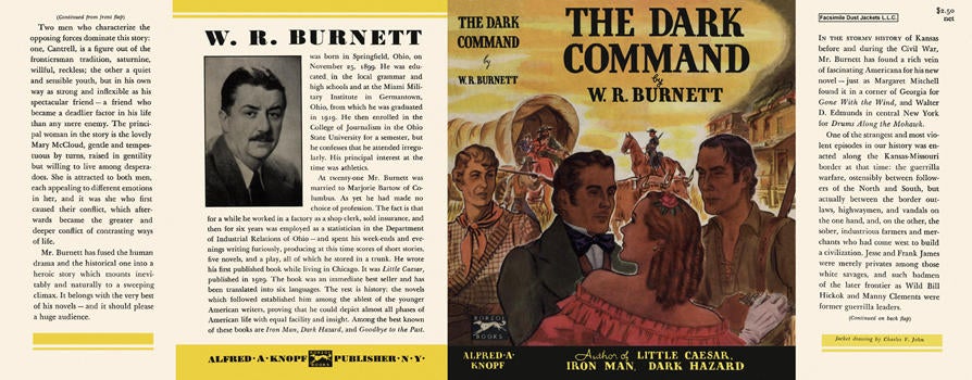 Item #5344 Dark Command, The. W. R. Burnett