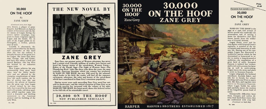 Item #5358 30,000 on the Hoof. Zane Grey