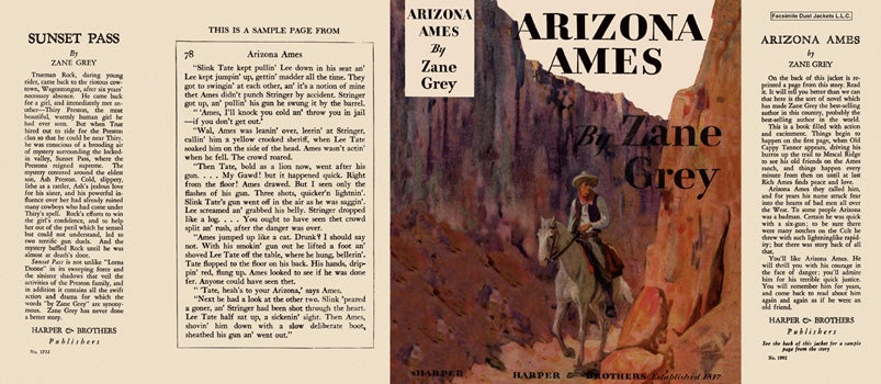 Item #5359 Arizona Ames. Zane Grey