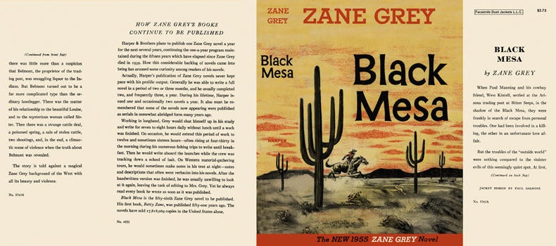Item #5361 Black Mesa. Zane Grey