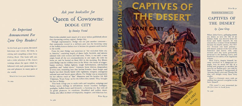 Item #5366 Captives of the Desert. Zane Grey