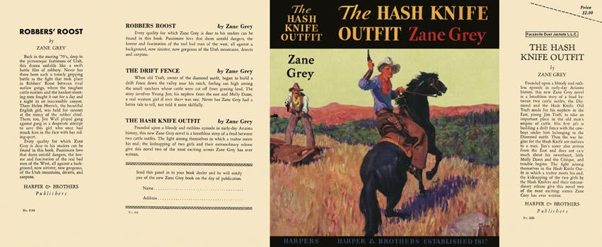 Item #5378 Hash Knife Outfit, The. Zane Grey.