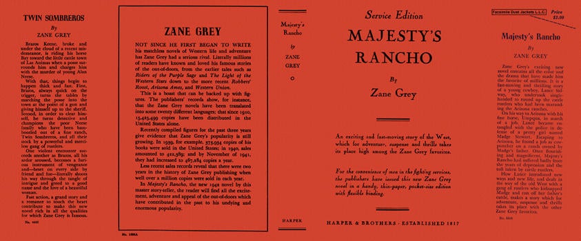 Item #5390 Majesty's Rancho. Zane Grey