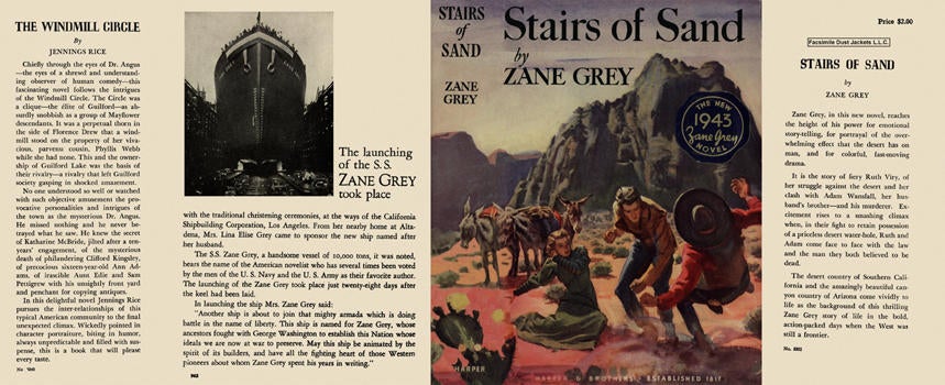 Item #5405 Stairs of Sand. Zane Grey.