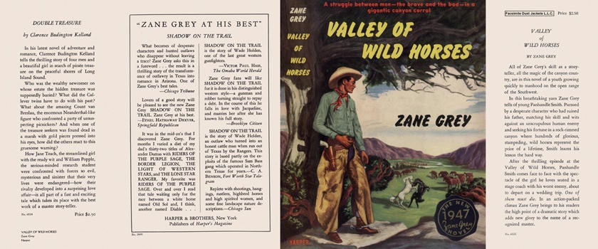 Item #5416 Valley of Wild Horses. Zane Grey.