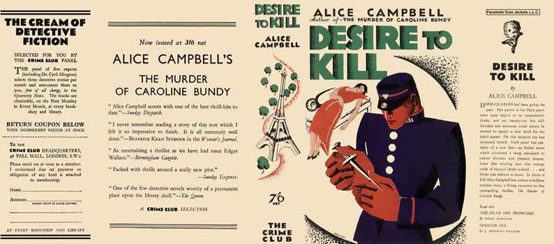 Item #542 Desire to KIll. Alice Campbell.