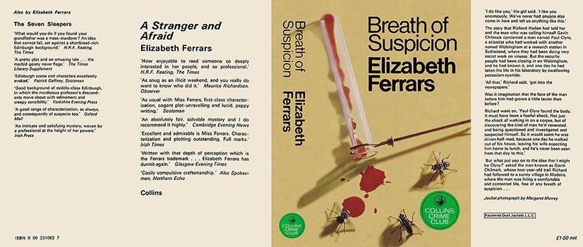 Item #54208 Breath of Suspicion. Elizabeth Ferrars