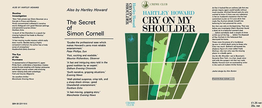 Item #54222 Cry on My Shoulder. Hartley Howard.