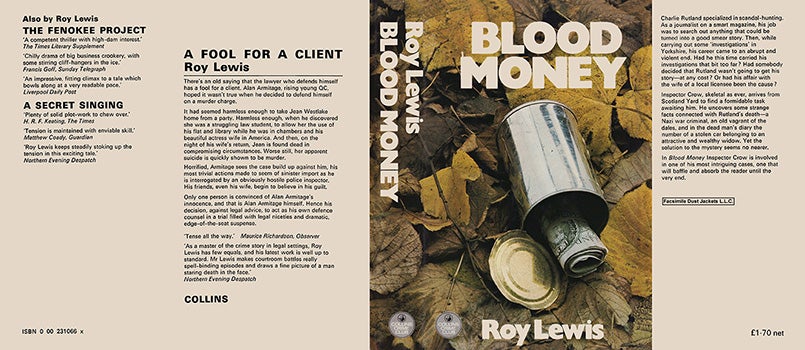 Item #54233 Blood Money. Roy Lewis