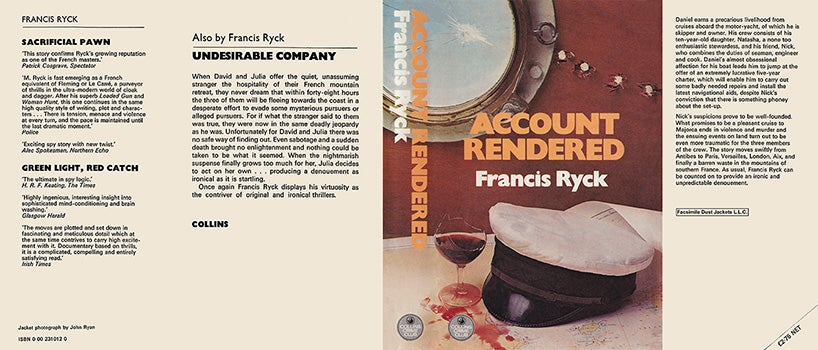 Item #54258 Account Rendered. Francis Ryck