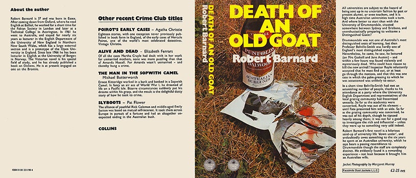 Item #54292 Death of an Old Goat. Robert Barnard