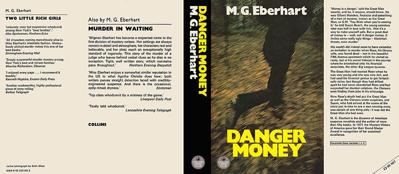 Item #54321 Danger Money. Mignon G. Eberhart.