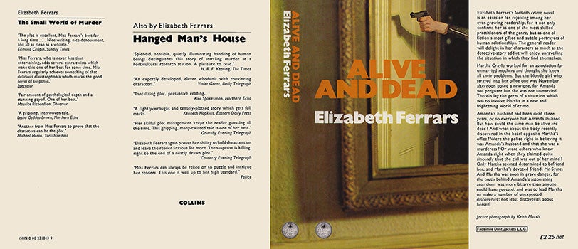 Item #54323 Alive and Dead. Elizabeth Ferrars.