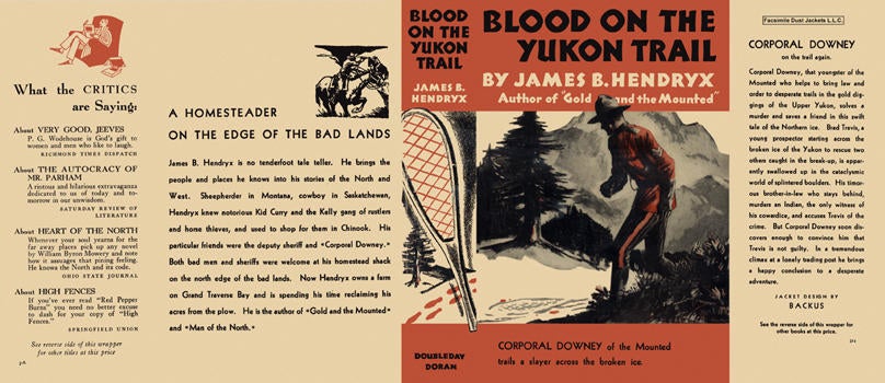 Item #5433 Blood on the Yukon Trail. James B. Hendryx.