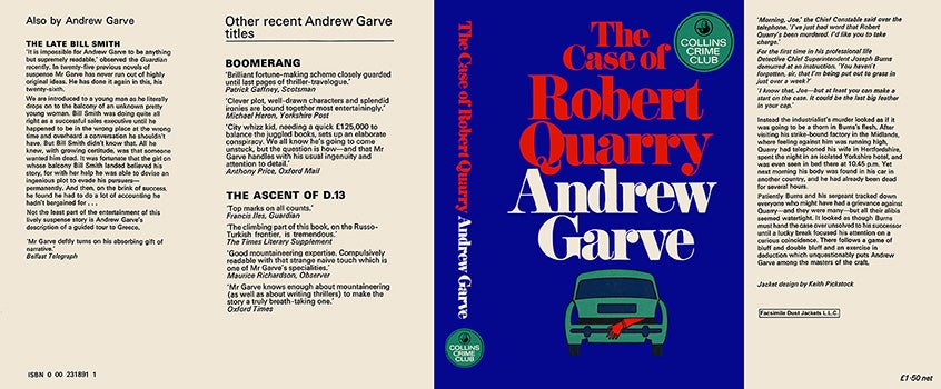 Item #54333 Case of Robert Quarry, The. Andrew Garve