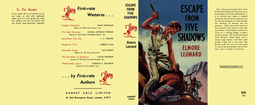 Item #5451 Escape from Five Shadows. Elmore Leonard.
