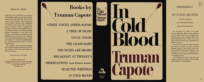 Item #547 In Cold Blood. Truman Capote.