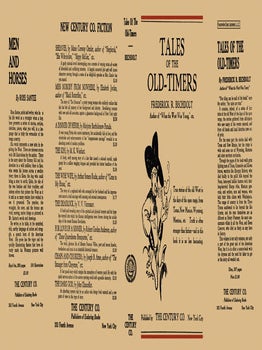 Tales of the Old-Timers. Frederick R. Bechdolt.