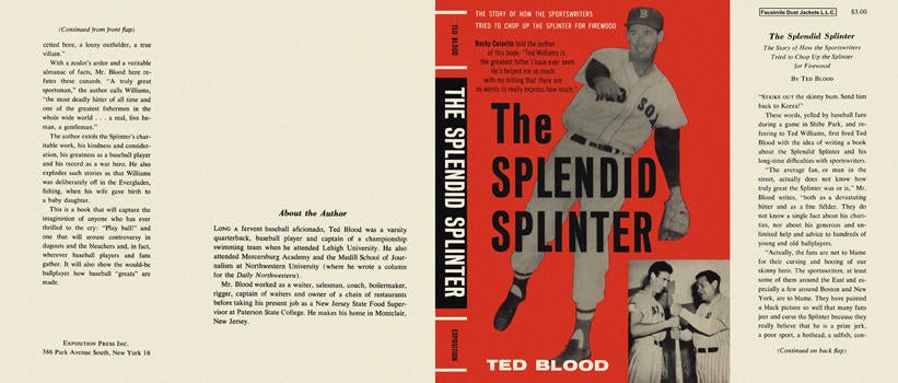 Item #5504 Splendid Splinter, The. Ted Blood