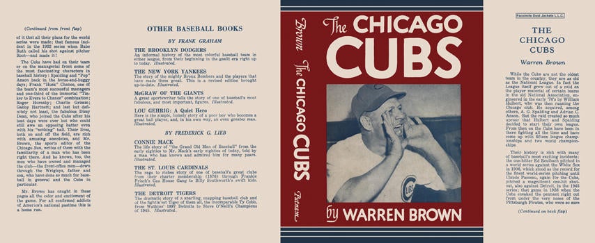 Item #5512 Chicago Cubs, The. Warren Brown.