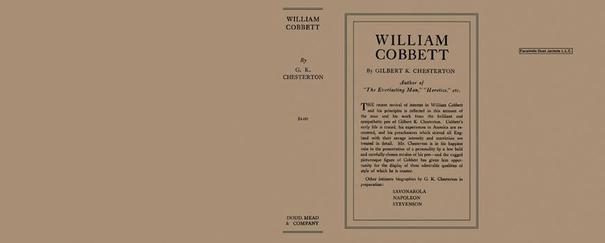 Item #5516 William Cobbett. G. K. Chesterton.