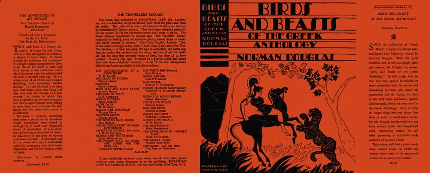 Item #5529 Birds and Beasts of the Greek Anthology. Norman Douglas
