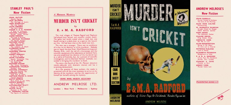 Item #55302 Murder Isn't Cricket. E. Radford, M. A. Radford.