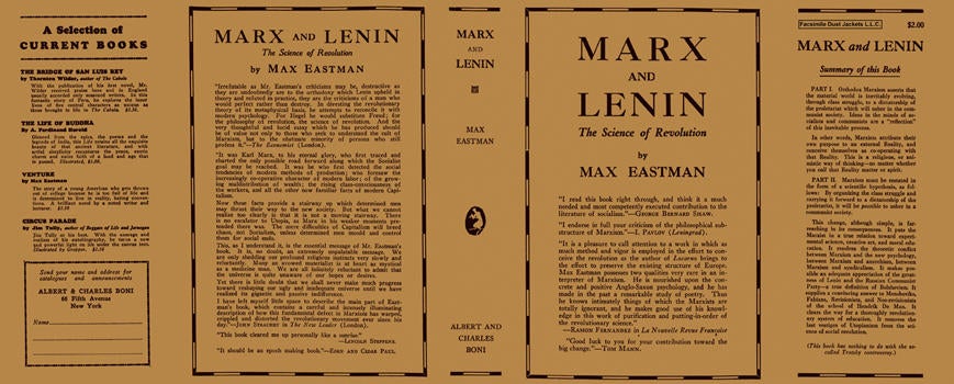 Item #5536 Marx and Lenin: The Science of Revolution. Max Eastman